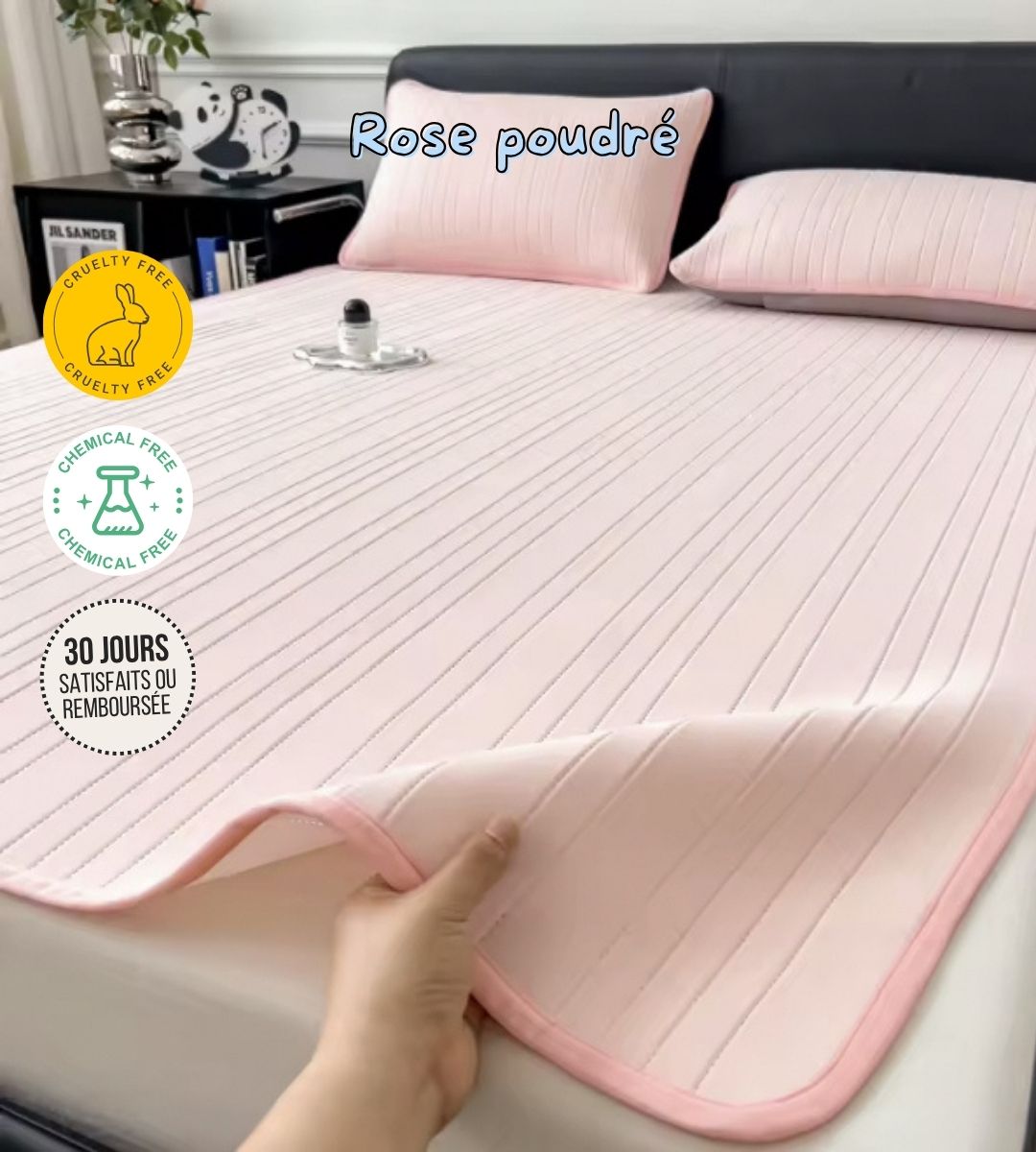 Ensemble alaise et taies d'oreillers rafraîchissantes anti-bactériennes imperméables
