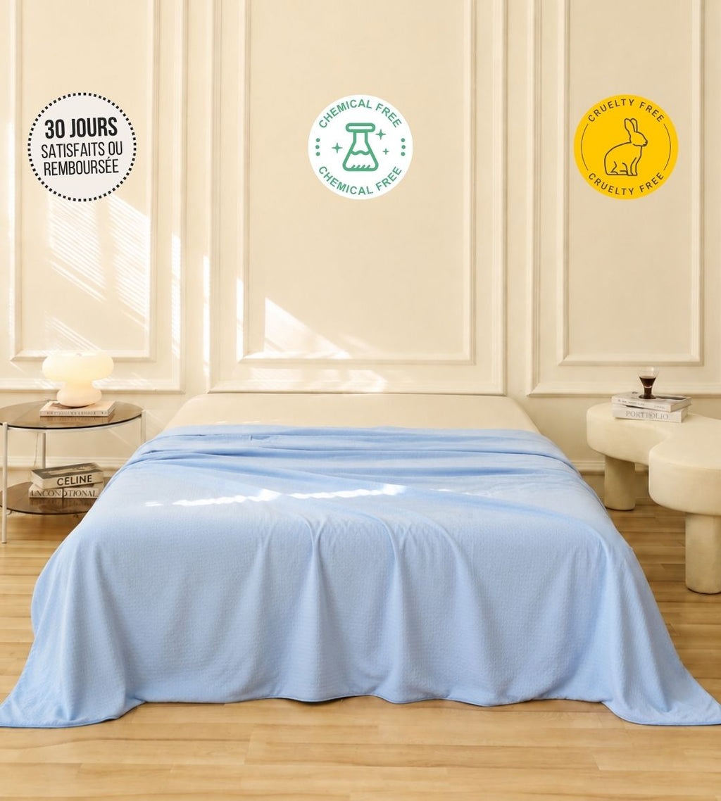 Couverture fine rafraîchissante 100% fibre de Bambou