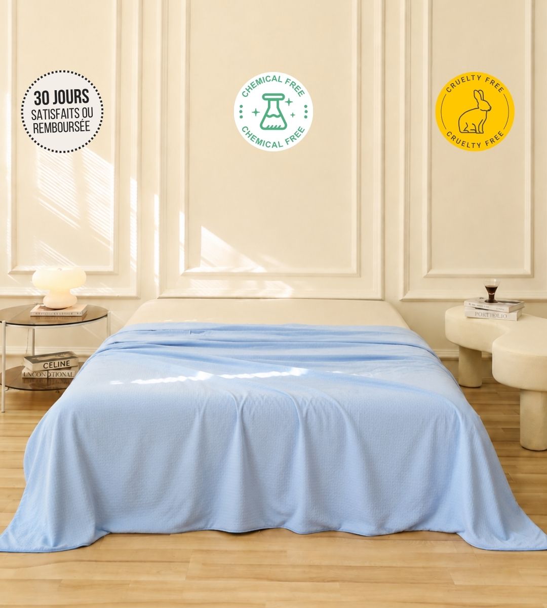 Couverture fine rafraîchissante 100% fibre de Bambou