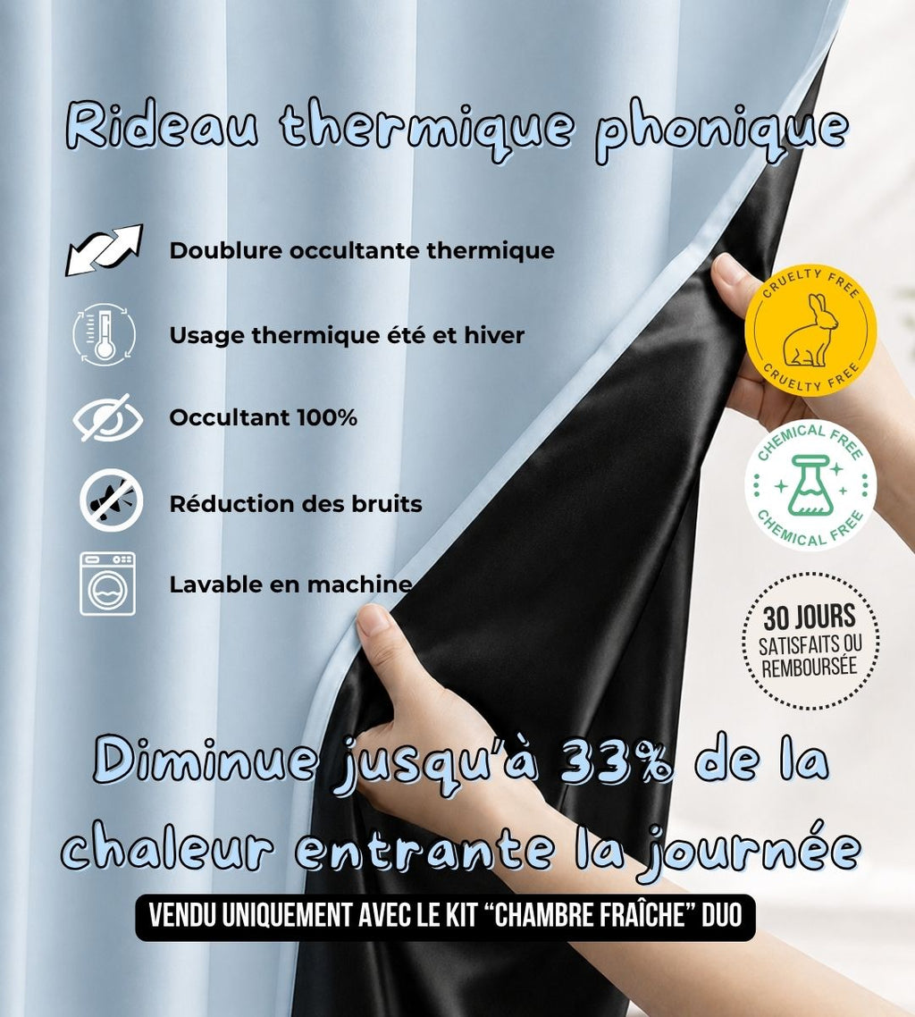 Un rideau thermique phonique à oeillet