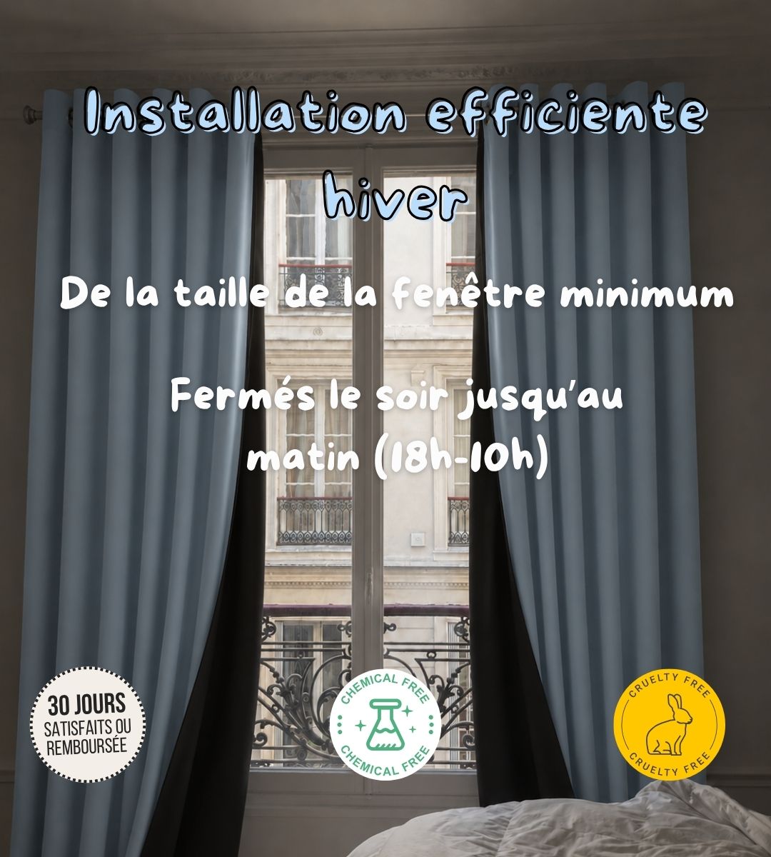 Un rideau thermique phonique à oeillet