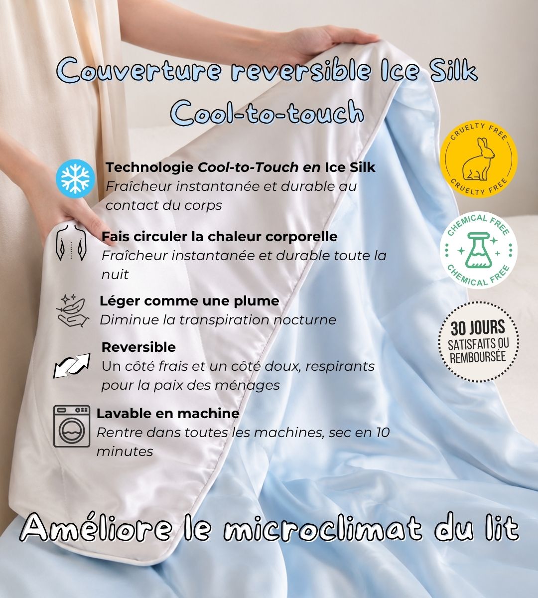 Couverture reversible Ice-Silk rafraîchissante