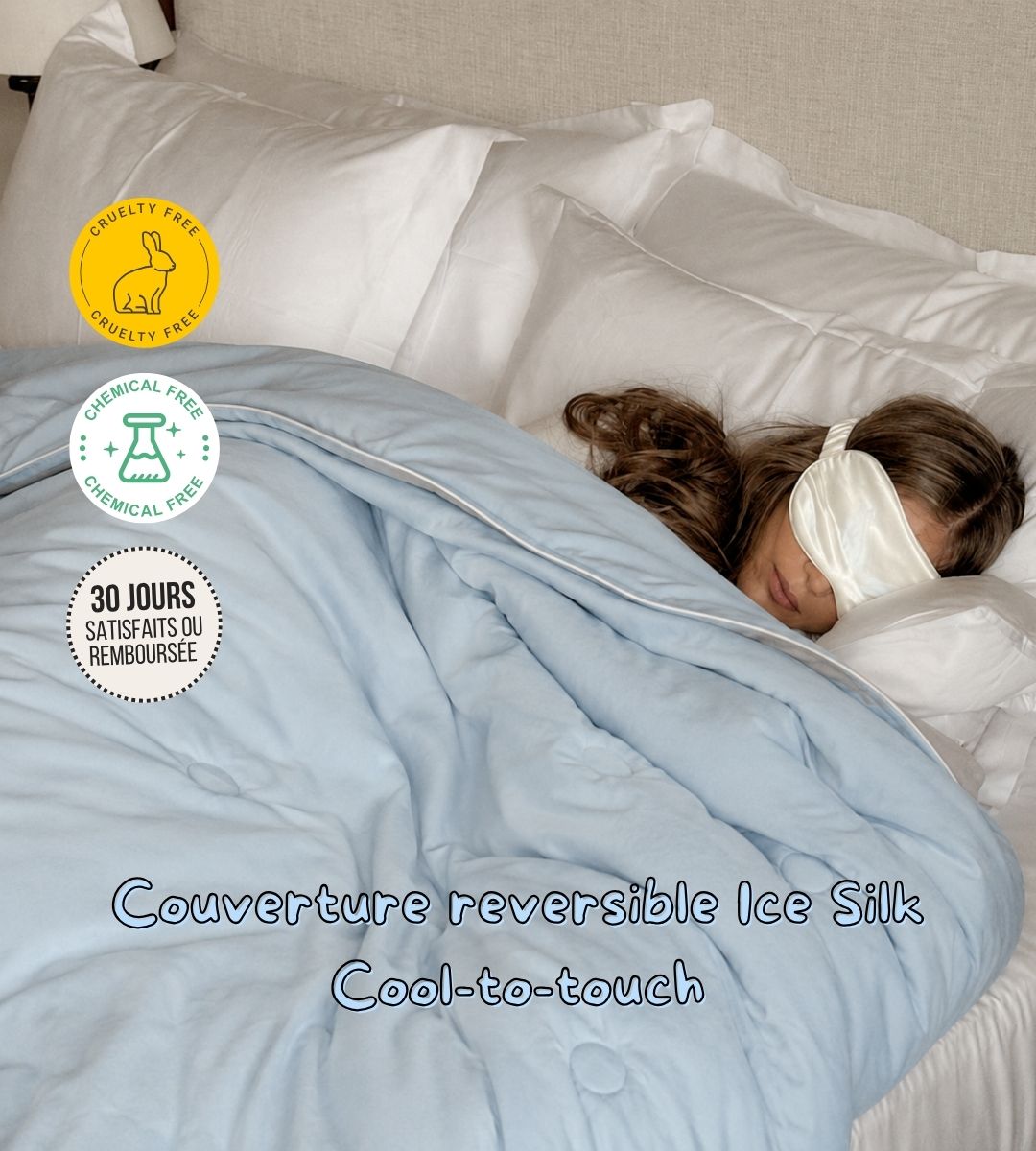 Couverture reversible Ice-Silk rafraîchissante