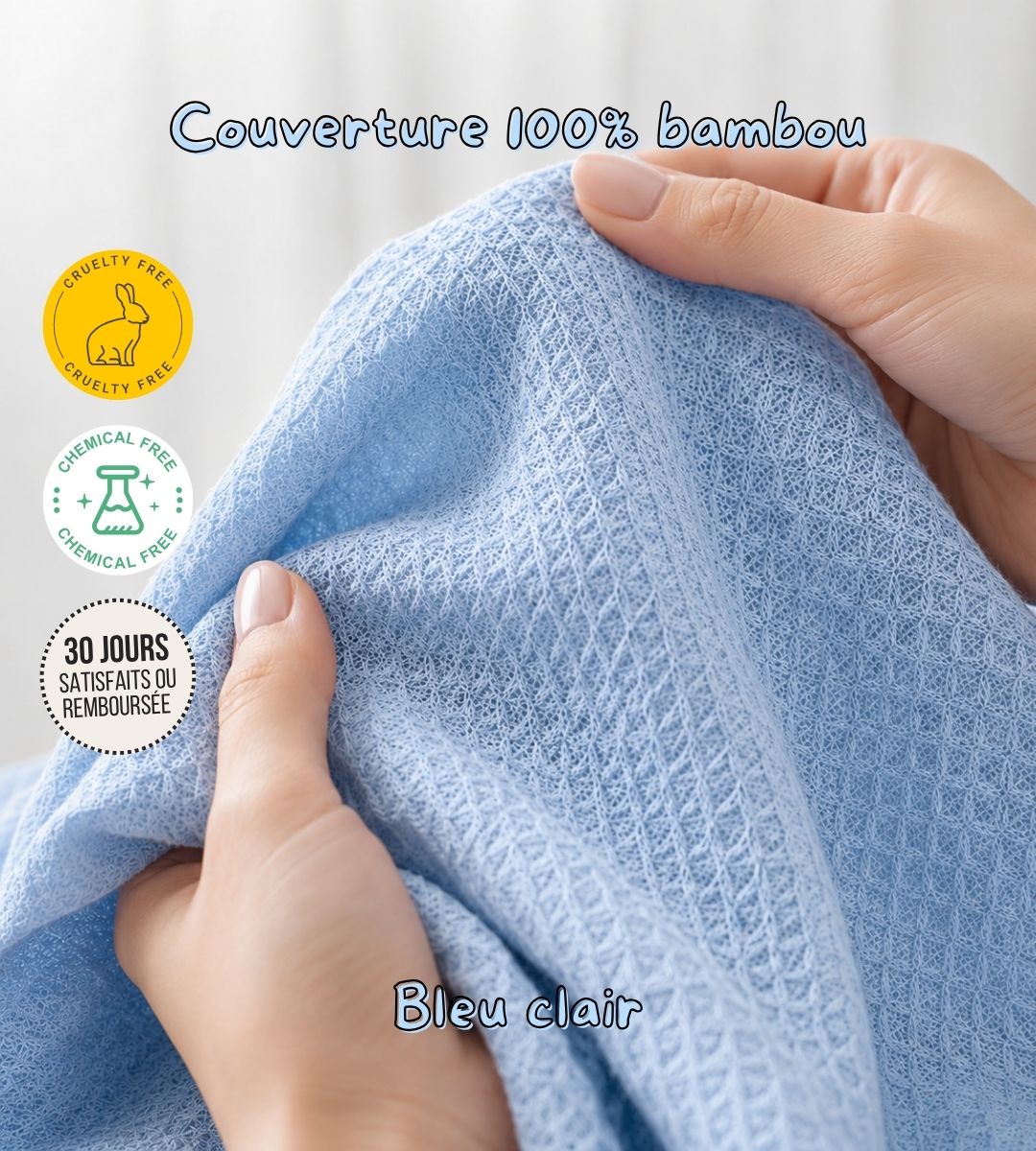 Couverture fine rafraîchissante 100% fibre de Bambou